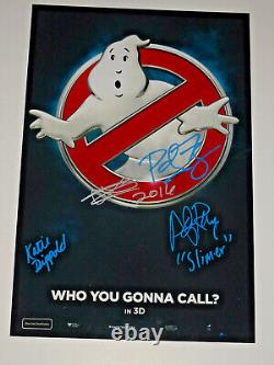Chasseurs de fantômes 2016 Cast Signé X4 Affiche photo 12x18 Autographiée Paul Feig Jones