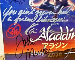 Communiqué de presse du film Aladdin de Disney avec la distribution signée par 17 autographes de Robin Williams
