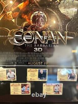 Conan le Barbare cast signé encadré 16x20 avec certificat d'authenticité de la Californie.