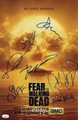 Craignez le casting de Fear the Walking Dead - Photo 11X17 signée autographiée avec 7 autographes JSA II23346.