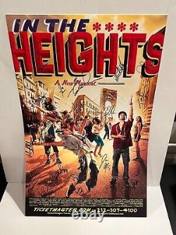 Dans les hauteurs: Affiche de Broadway du musical, format 14x22, signée par la distribution.