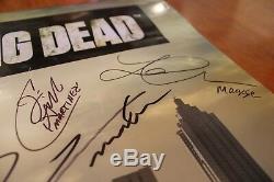 Dédicacées The Cast Walking Dead Affiche Signée 24x36-20 + Authentique Signatures
