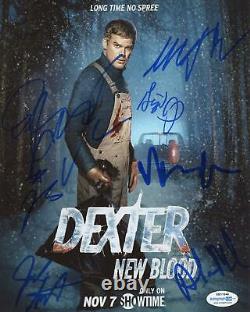 Dexter New Blood Cast Autographs Signé 8x10 Photo Michael C. Hall +7 Apeca