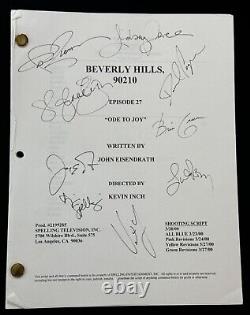 Distribution de Beverly Hills 90210 Saison 9 avec Luke Perry - Script original signé et authentifié par JSA