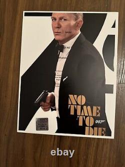 Distribution signée James Bond No Time To Die, 27x40, COA 50 sur 50