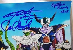 Dragon Ball Z Cast a signé une affiche photo 11x17 de Goku Vegeta Beckett