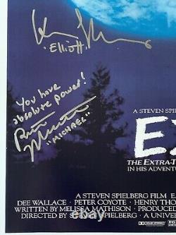E. T. Cast Signé 16x20 Photo Wallace Thomas De Merit Macnaughton Exact Proof A