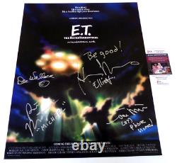 E. T. Photo dédicacée 16x20, Henry Thomas, Dee Wallace et plus, JSA COA