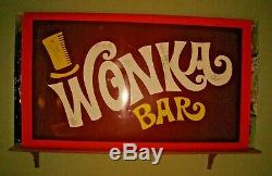 Énorme Willy Wonka Bar Chocolat 4' X 8' Signé Par Gene Wilder & Cast Ooak