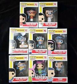 Figurines Funko Pops signées par le casting de Bob's Burgers H. Jon Benjamin Kristen Schaal Dan Mintz