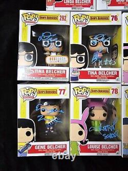 Figurines Funko Pops signées par le casting de Bob's Burgers H. Jon Benjamin Kristen Schaal Dan Mintz