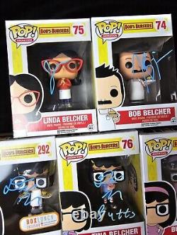 Figurines Funko Pops signées par le casting de Bob's Burgers H. Jon Benjamin Kristen Schaal Dan Mintz