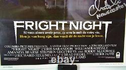 Fright Night Original 1985 Affiche De Cinéma Française / Néerlandaise 14x21 Cast Signée X 4