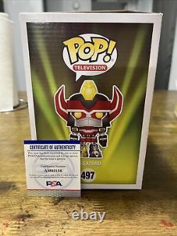 Funko Pop! Megazord Power Rangers métallique #497 signé par le casting original