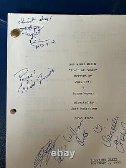 Garçon Rencontre World Train Of Fools Tv Show 1995 Script Autographié Par Cast Fishel