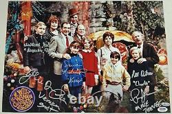 Gene Wilder + Willy Wonka Kids X6 Cast Signé 12x18 Garden Photo Psa/dna Loa
