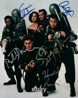 Ghostbusters Cast Murray Ramis Weaver +2 Signé 8x10 Photo Autographiée