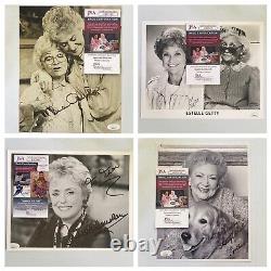 Golden Girls Cast Bea Estelle Rue Betty Signé Autographe 8x10 Photos Jsa