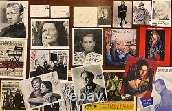 Grand lot de 22 photos autographiées signées avec des certificats d'authenticité des stars du duel Cast Old Hollywood Tv