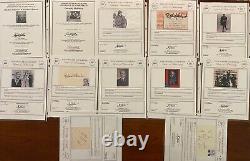 Grand lot de 22 photos autographiées signées avec des certificats d'authenticité des stars du duel Cast Old Hollywood Tv