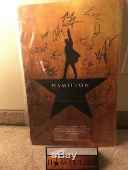 Hamilton Broadway Musical Autographié Richard Rodgers Cast Poster Mars 2018 Nyc