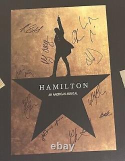 Hamilton Original Broadway Cast Obc Signé Autographé Poster 23x33