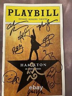 Hamilton Playbill Signé Par Cast Original