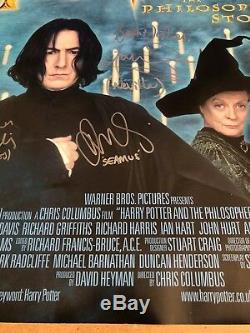 Harry Potter Original Cinéma Quad Poster Signée À La Main Par Cast 2001