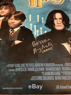 Harry Potter Original Cinéma Quad Poster Signée À La Main Par Cast 2001