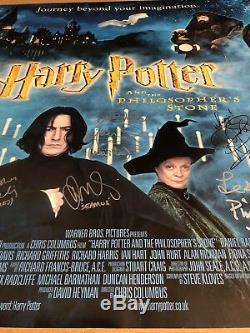 Harry Potter Original Cinéma Quad Poster Signée À La Main Par Cast 2001