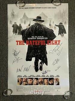Hateful Eight Jsa Cast Autograph Signé Original Movie Poster Ds Double Sided
