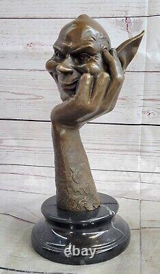 Hot Cast Signé Oeuvre Originale De Juno Gnomes Museum De Qualité Bronze Statue