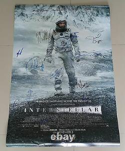Interstellar Ds Affiche Du Film Cast Signé Premierautographs. Réel