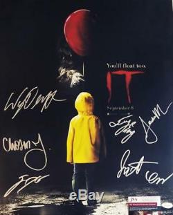 It 7x Cast A Signé 16x20 Poster Finn Wolfhard Wyatt Oleff Jsa Coa 433 479