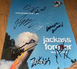 Jackass Forever Signé Cast 11x14 Photo X6 Mitrailleuse Kelly Johnny Knoxville
