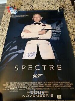 James Bond Spectre Cast Signé 27x40 Affiche de Première Avec COA