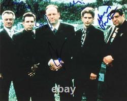 James Gandolfini & Cast (x5) Autographe Signé 8x10 Photo Les Sopranos Avec Jsa Loa
