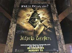 Jeepers Creepers Cast Rare Signé 1 Feuille Originale Affiche Du Film Cult Horror Coa