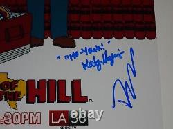 King Of The Hill Cast Signé X4 Autographié 12x18 Photo Affiche Mike Judge Adlon