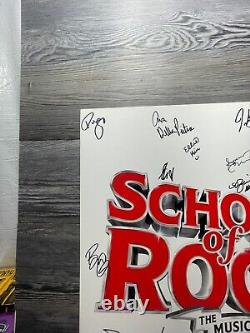 L'École de Rock, Distribution Signée, Winter Garden, Affiche de fenêtre / poster de Broadway d'Alex B