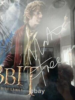 LE HOBBIT UN VOYAGE INATTENDU Rare Cast signé 27x40 Encadré sur mesure