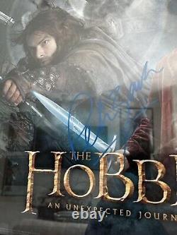 LE HOBBIT UN VOYAGE INATTENDU Rare Cast signé 27x40 Encadré sur mesure