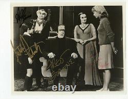 La Série Tv Munsters Des Années 1960 Rare Signé Cast Photo 4 Signatures Autographes
