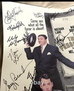 La carte d'affiche originale signée par la distribution complète de la comédie musicale 'The Producers' de Broadway, avec Nathan Lane et Matthew Broderick.