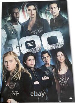Le 100 Cast a signé l'affiche originale WB de 27x40 pouces avec Eliza Taylor +6 JSA