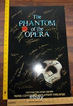 Le Fantôme de l'Opéra Affiche signée par la distribution ORIGINALE de 1988 - Théâtre Ahmanson