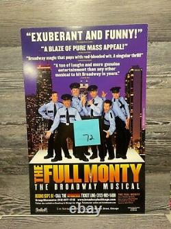 Le Full Monty, comédie musicale, Affiche/Poster signée par la distribution, Broadway, Recto-verso.