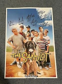 Le poster du film The Sandlot signé par 7 membres du casting PREUVE EXACTE.