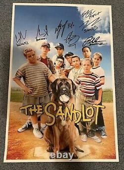 Le poster du film The Sandlot signé par 7 membres du casting PREUVE EXACTE.