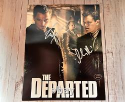 Leonardo DiCaprio & Matt Damon 8x10 Les Partis Autographes Originaux avec COA